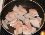 Fisch mit frischem Gemüse - Seelachsfilet